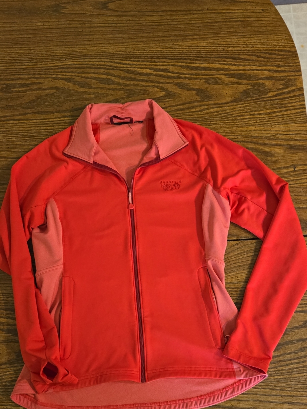 Mountain Hardwear Women's Coral-Red Lightweight Full-Zip Jacket